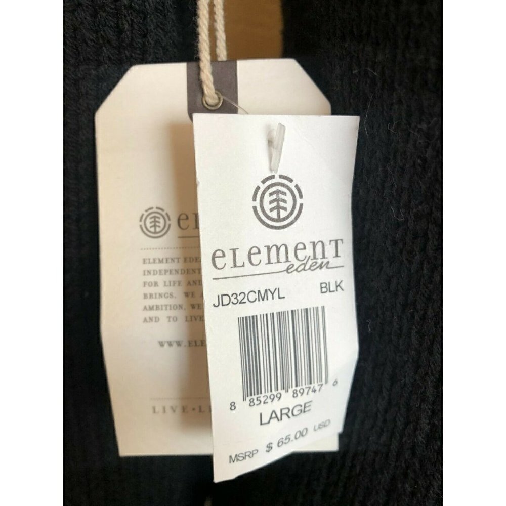 Element Women's Black Cable knit My Love Sweater Dress Size M L - Picture 3 of 12